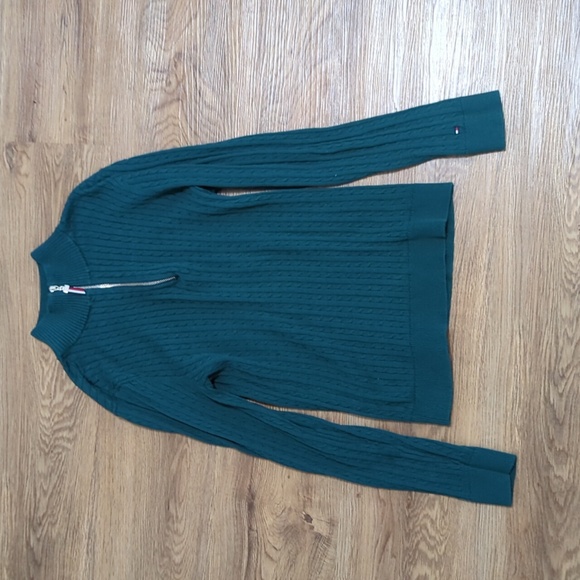 Tommy Hilfiger Green Quarter Zip - Small Small - Picture 1 of 6